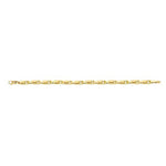 14K Yellow Gold Fancy Oval Box Link Bracelet, view 2
