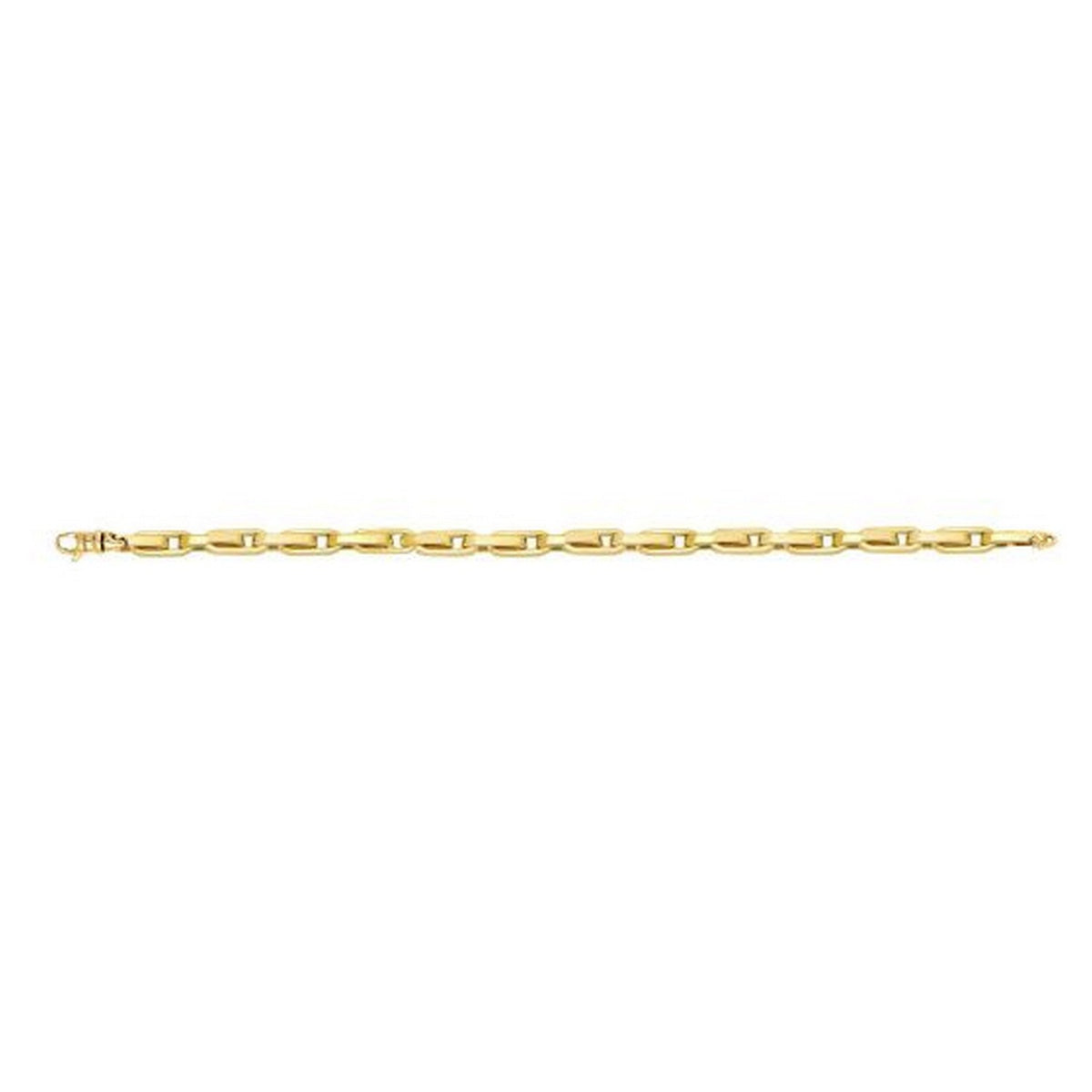 14K Yellow Gold Fancy Oval Box Link Bracelet, view 2