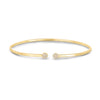 14K Yellow Gold High Polish Diamond Cluster Bangle (2.00 mm), view 2