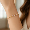 14K Yellow Gold High Polish Diamond Cluster Bangle (2.00 mm), view 3