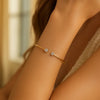14K Yellow Gold High Polish Diamond Cluster Bangle (2.00 mm), view 5