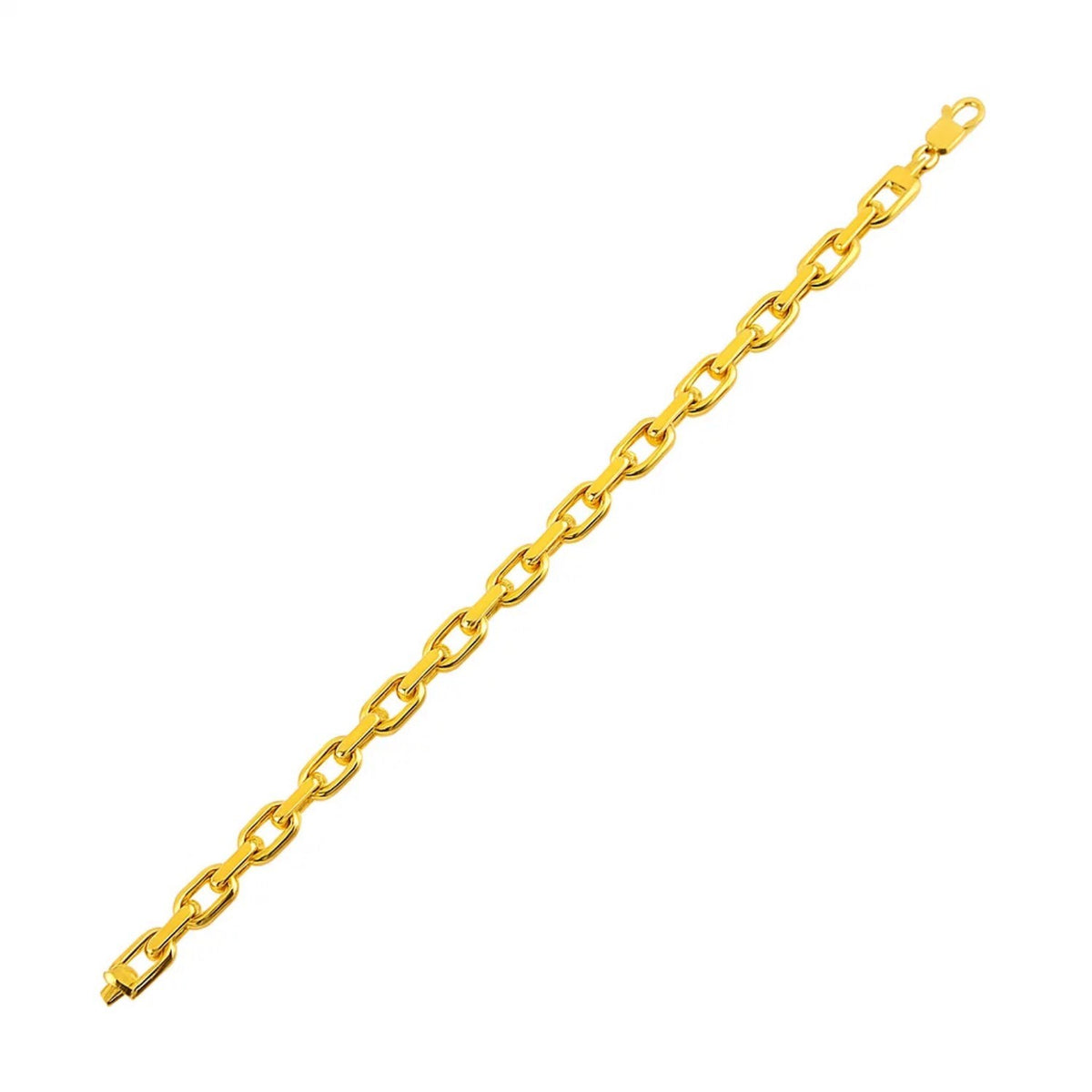 14K Yellow Gold French Cable Chain Bracelet (6.10 mm)