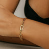 Large Flat Oval Link Bracelet in 14K Yellow Gold (7.90 mm), view 2