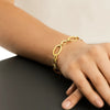 Large Flat Oval Link Bracelet in 14K Yellow Gold (7.90 mm), view 3