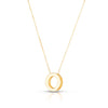 14K Yellow Gold Yours Truly Block Letter Initial O Necklace
