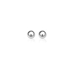14K White Gold Spherical Stud Earrings (7.00 mm)