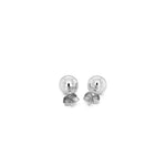 14K White Gold Spherical Stud Earrings (7.00 mm), view 3