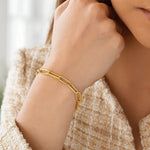 14K Yellow Gold Paperclip Bracelet (4.00 mm), view 2