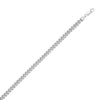 Sterling Silver Rhodium Plated Vintage Puffed Miami Cuban Chain (6.10 mm)