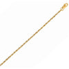 14k Yellow Gold Machine Rope Chain (1.10 mm)