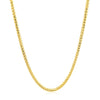 14k Yellow Solid Gold Diamond Cut Round Franco Chain (2.20 mm)