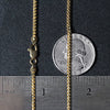 14k Yellow Solid Gold Diamond Cut Round Franco Chain (2.20 mm)