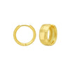 14K Yellow Gold Checkerboard Patterned Hoop Earrings