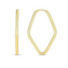 14k Yellow Gold Endless Marquise Hoops