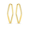 14k Yellow Gold Endless Marquise Hoops