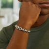 Sterling Silver Rhodium Plated Oval Link Bracelet, view 4