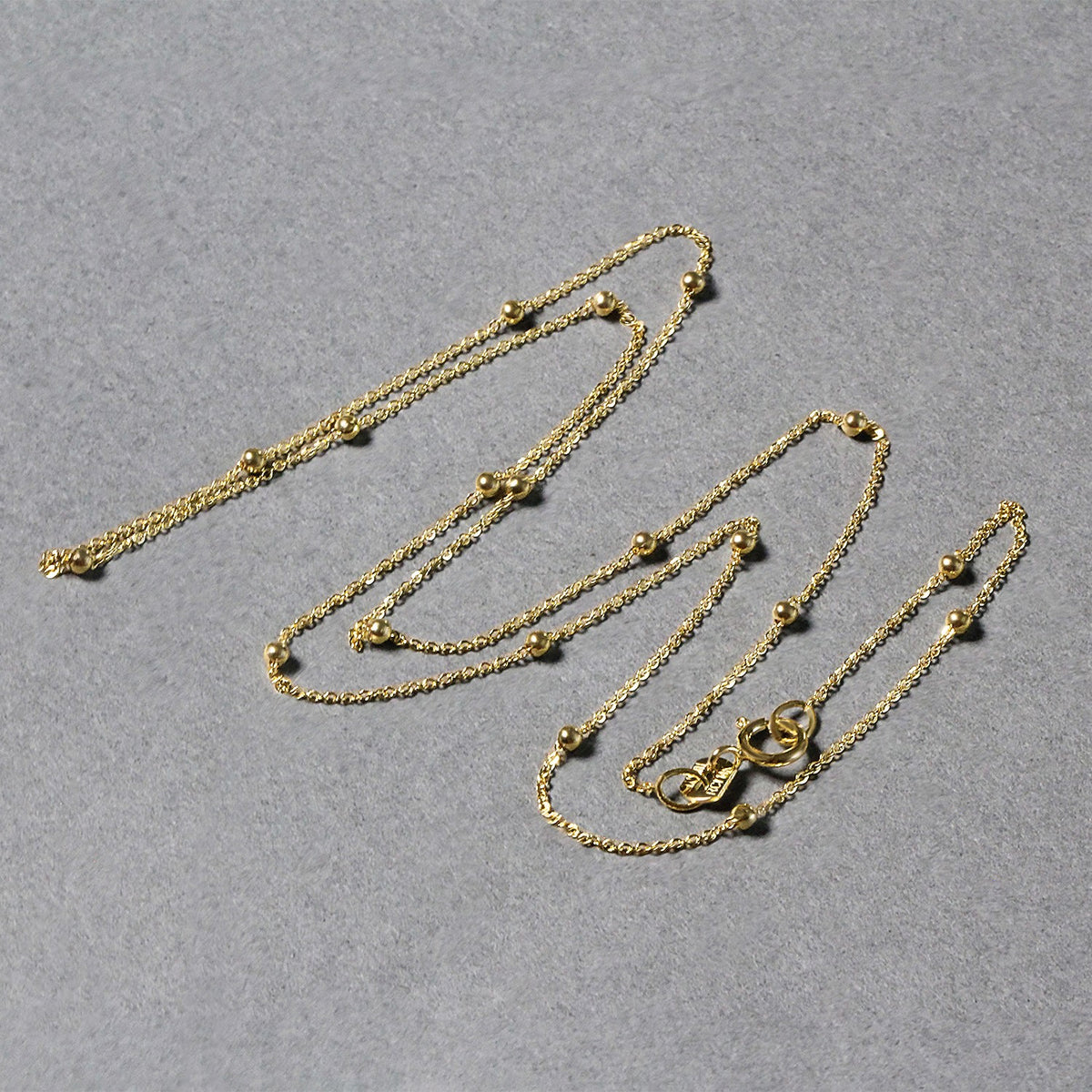 Bead Links Saturn Chain in 14k Yellow Gold (1.80 mm), view 5