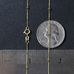 Bead Links Saturn Chain in 14k Yellow Gold (1.80 mm), view 9