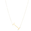 14K Yellow Gold Yours Truly Large Initial I Necklace