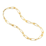 14K Yellow Gold Italian Oval Links Necklace, view 2