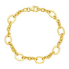 14K Yellow Gold Five and One Oval Link Chain Bracelet