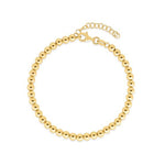 14K Yellow Gold Bead Chain Necklace (4.00 mm), view 2