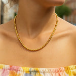 14K Yellow Gold Bead Chain Necklace (4.00 mm), view 4