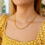 14K Yellow Gold Bead Chain Necklace (4.00 mm), view 5