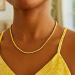 14K Yellow Gold Bead Chain Necklace (4.00 mm), view 6