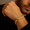 14K Yellow Gold Classic Miami Cuban Bracelet (10.10 mm), view 3