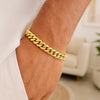 14K Yellow Gold Classic Miami Cuban Bracelet (10.10 mm), view 5