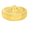 Sterling Silver Yellow Gold Plated Extra Thick Tubogas Bracelet (18.00 mm), view 3