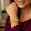 Sterling Silver Yellow Gold Plated Extra Thick Tubogas Bracelet (18.00 mm), view 5