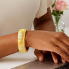 Sterling Silver Yellow Gold Plated Extra Thick Tubogas Bracelet (18.00 mm), view 7