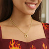 14K Yellow Gold Helium Initial D Pendant