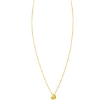 14K Yellow Gold Puffed Mini Heart Pendant Necklace