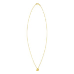 14K Yellow Gold Puffed Mini Heart Pendant Necklace, view 2