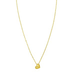 14K Yellow Gold Puffed Mini Heart Pendant Necklace, view 4