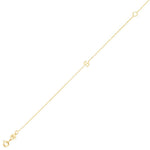 14K Yellow Gold Mini Initial S Bracelet