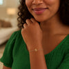 14K Yellow Gold Mini Initial S Bracelet, view 4