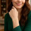 14K Yellow Gold Mini Initial S Bracelet, view 5