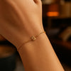 14K Yellow Gold Mini Initial S Bracelet, view 7