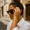 14K Yellow Gold Small Cobblestone Link Bracelet (10.00 mm), view 4