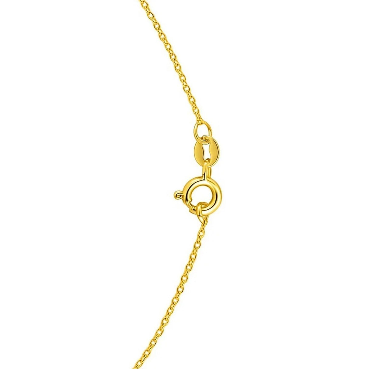 14K Yellow Gold Emerald Cut Amethyst Necklace, view 2