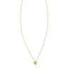 14K Yellow Gold Puffed Mini Cross Pendant Necklace