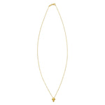 14K Yellow Gold Puffed Mini Cross Pendant Necklace, view 2