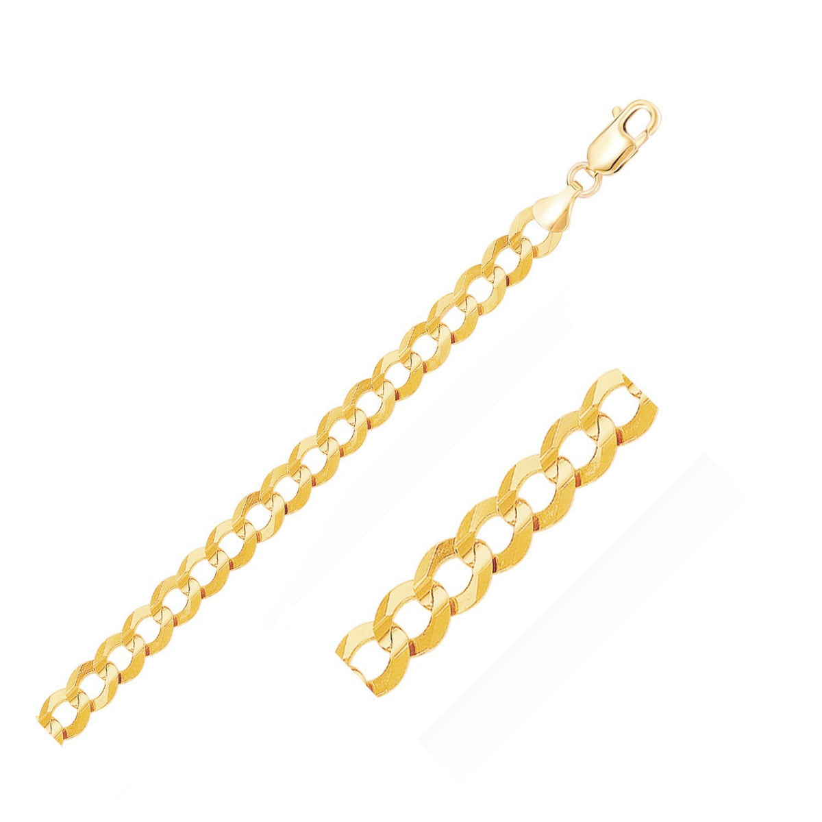 10K Yellow Gold Curb Bracelet (8.20 mm)