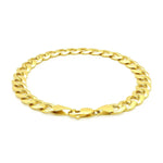 10K Yellow Gold Curb Bracelet (8.20 mm), view 2