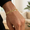 10K Yellow Gold Curb Bracelet (8.20 mm), view 6