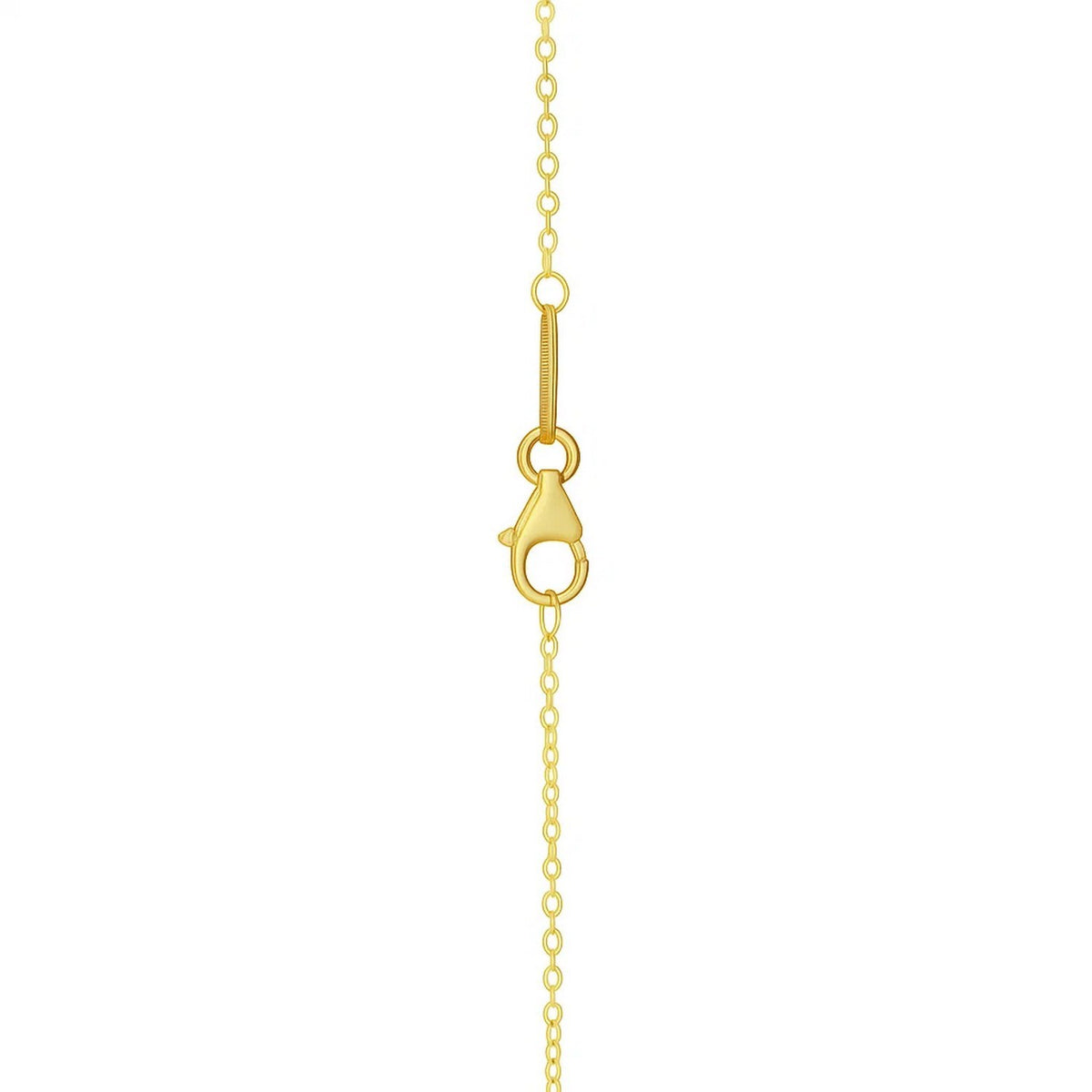 Double Cross Drop Necklace in 14K Yellow Gold, view 4